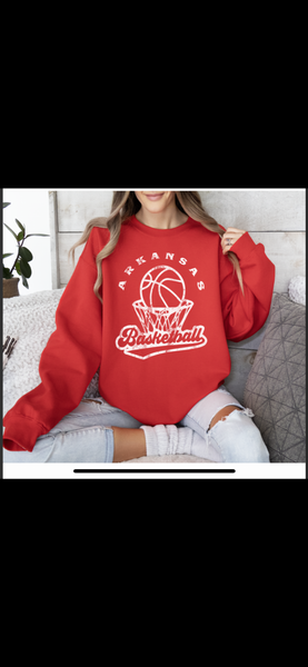 Arkansas Basketball Sweatshirt - Kids & Adult