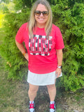 Arkansas Checkered Tee